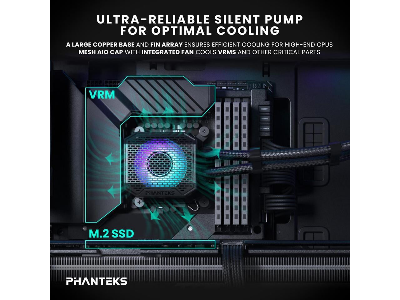 Phanteks Glacier One 360M25 G2 AIO Liquid CPU Cooler, Black, RGB Pump Cap Design, 3x Performance 120mm M25 G2 PWM RGB Fans, for Intel LGA 1700, 1851, 1200, 115x and AMD AM4/AM5 sockets, Black