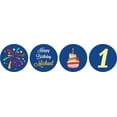 thumbnail image 2 of Darling Souvenir Personalized Chocolate Labels 1st Birthday Custom Name Stickers 190 Pcs-Blue, 2 of 2