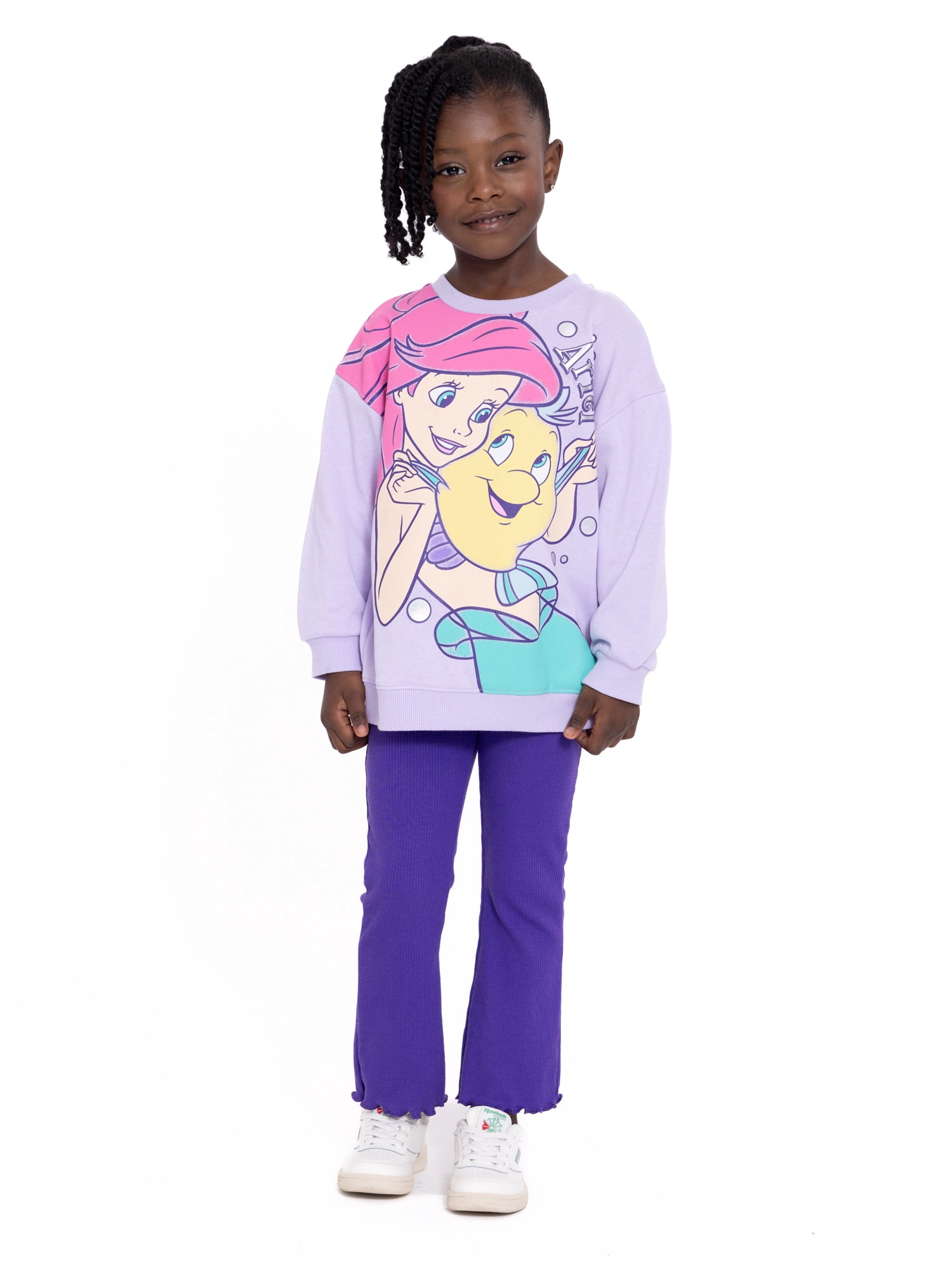 Disney Princess Toddler Girl Ariel Graphic Sweatshirt and Leggings Set, 2-Piece, Sizes 12M-5T