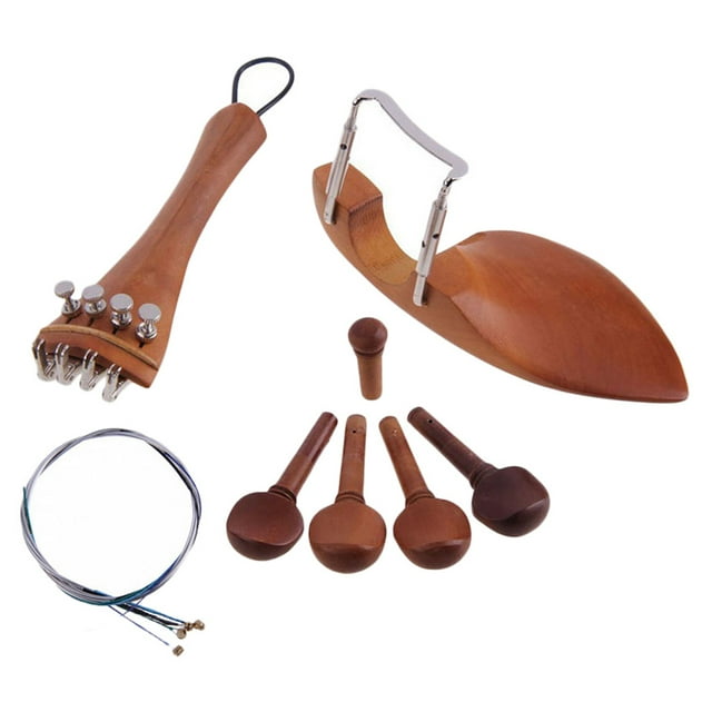 Mentonera de violín Sunnimix 4/4 con Cordal Afinador Fino y clavija de afinación