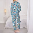 thumbnail image 6 of Goofa Cute Dog Printed Women’s 2 Piece Pajama Set Super,Pajamas Women's Long Sleeve Sleepwear Soft Button Down Loungewear Pjs Lounge Set Nightwear-, 6 of 9