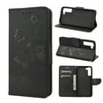 thumbnail image 1 of Feishell Wallet Case for Samsung Galaxy S22+ 5G,Retro PU Leather Butterfly Embossed Pattern Full Protection Anti-Scratch Magnetic Clasp Flip Holder Card Slots & Cash Pocket Phone Cover,Black, 1 of 6