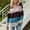 Blue, variant on AOOCHASLIY 2023 Womens Sweater Women Fashion Loose Color Contrast Comfortable Long Sleeves Sweater Tops