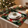 thumbnail image 5 of Dademeo Christmas Placemat Buffalo Plaid Snowflake Placemat, 12*18 Inch Winter Table Mats For Home Party Kitchen Dining Decor, 5 of 5