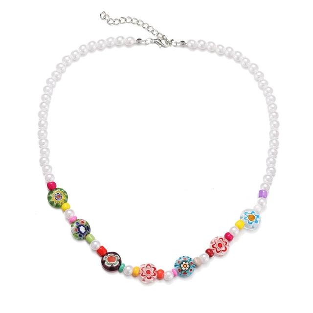 Qarigey Collar de cuentas de cristal para mujer, gargantilla de playa de cristal decorativa exquisita y Adorable, regalo de cumpleaños Ropa, zapatos y accesorios Miscelánea Tipo 2