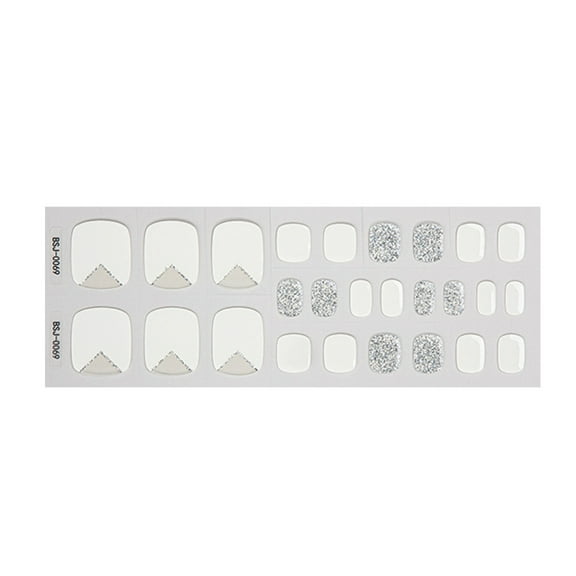 Toenail Stickers Semi Cured Gel Toenail Polish Strips Pedicures Nails Stickers
