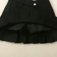 thumbnail image 4 of THDHVS Uniform Skirts for Girls,Girls Skorts,Girls Pleated Skirt Kids Tennis Elastic Waist Uniform Plaid Skirt Black 7-8 Years, 4 of 7