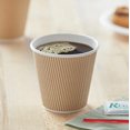 thumbnail image 2 of Double Wall Ripple Kraft Paper Hot Cups for Coffee, Tea, Beverages (8 oz), 2 of 2