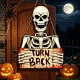 thumbnail image 2 of Halloween Wooden Hanging Sign Spooky Pumpkin NO ENTRY Door Plaque Outdoor Front Porch Yard Decor, 2 of 6