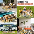 thumbnail image 4 of Orange Sunflower Outdoor Rug for Patio/Deck/Porch, Non-Slip Large Area Rug 3 x 5 Ft, Vintage Black Plaid Bee Floral Summer Indoor Outdoor Rugs Washable Area Rugs, Reversible Camping Rug Carpet Runner, 4 of 8