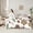 Whte Green Brown, variant on Homewish Red Candy Cane 7-Piece Twin Bedding Sets,Chic Christmas Ball Bedding Comforter Set,Happy New Year Sheet Sets For Men Women,Ultra Soft Home Decor Reversible