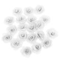 thumbnail image 1 of pitrice 20 Pieces Silk Rose Flower Head Bud DIY Craft Wedding Decor White, 1 of 1