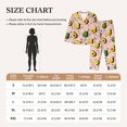 thumbnail image 4 of Pajama Sets for Women 2 Pcs, Cool Avocado Pink Leaves Button Down Long Sleeve Sleepwear Lounge PJ Sets, 4 of 6