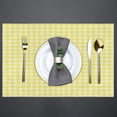 thumbnail image 3 of Squares Texture Placemats Set of 6 Fabric Placemats Square Placemat for Kitchen Table Heat Resistant, Easy to Clean Table Placemats 12x18 Inch, 3 of 5