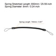 thumbnail image 2 of Unique Bargains 6' Plastique Rétractable Ressort Sangle Porte-Clés Cordon de Stylet, Noir 5 Pack, 2 of 5