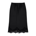thumbnail image 4 of Tfken Summer Skirts For Women Solid Color Low Waist Lace Long Skirts Fashion Casual Daily Wear Female Leisure Clothes Black, 4 of 4
