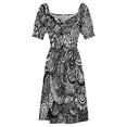 thumbnail image 4 of Hand drawing black and white zentangle pattern Sleeveless Dress ladies dresses for special occasion women's summer jumpsuit, 4 of 6
