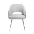 thumbnail image 3 of Scranton & Co Black CaressoftPlus Dining Chair in Gray Linen, 3 of 5