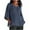 Navy, variant on Dealovy Womens 3/4 Sleeve Shirts Oversized V Neck T-Shirts Summer Casual Loose Cotton Linen Leisure Tees Plus Size