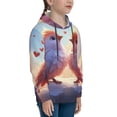 thumbnail image 3 of Kdxio Heart Sky Bird Couple Pattern Boys Athletic Unisex Boys Girls Hoodie with Pocket Sweatshirts-Medium, 3 of 6