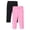 Light Pink, variant on Baby Girls Leggings Pants 2 Pack Cotton Knit Toddler Print Solid Multipack Stretchy Soft Multicolor 12-18 Months