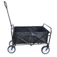 thumbnail image 3 of Collapsible Folding Wagon Outdoor Utility Beach Cart Portable Wagon with 360 Degree Swivel Wheels for Camping, Garden, Shopping, Groceries, 3 of 9