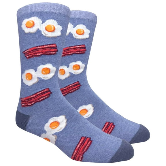 Mens Novelty Bacon and Eggs Socks