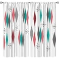thumbnail image 1 of Colorful Geometric Retro Rod Pocket Curtains Window Treatment Set, Middle Century Modern Blackout Curtains 2 Panels Set for Living Room/Bedroom, Dust-Proof Easy to Clean Window Shades-W52xL84in, 1 of 5