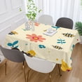 thumbnail image 6 of 60x90 Inch Tablecloth Polyester Square Tablecloth for Home Kitchen Dinner Decor Flowers and Bees, 6 of 9