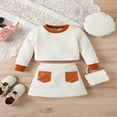 thumbnail image 2 of Ensemble Jupe et Béret Matelassés de Mode Automnale pour Tout-Petite Fille, 2 of 9