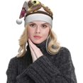 thumbnail image 5 of Cute Owls Christmas Hats, Party Hat   Holiday Decoration Cap,Showing A Warm And Pleasant Atmosphere Black 1, 5 of 7
