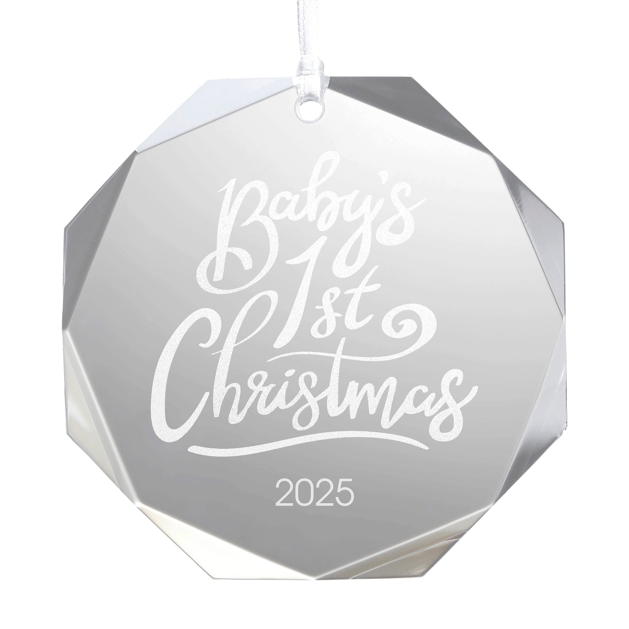 Personalization Mall Baby's First Christmas Premium Engraved Ornament, 2025