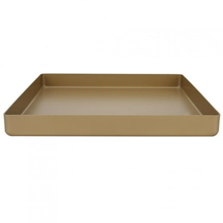 

Henmomu Pizza Tray Baking Tray 28x28x3cm Gold Aluminum Alloy Square Shape Non-Stick Baking Tray Bread Pizza Tray Baking Tool