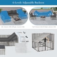 thumbnail image 3 of Ainfox 7 Pieces Outdoor Wicker Patio Furniture Set, Adjustable Backrest Sectional Conversation Couch with Thick Cushions & Coffee Table for Garden Porch Poolside, Gray/Gray, 3 of 8
