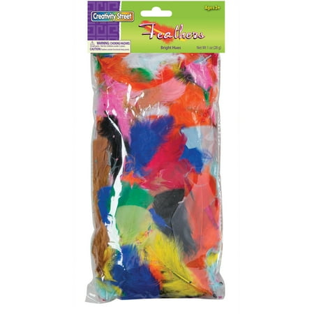 Bright Assortment - Creativity Street Bright Hues Feather Assortment, Bright Colors, 1 oz Pack