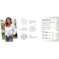 thumbnail image 3 of CHOK Womens Button Down Shirts Short Sleeve Linen Cotton Blouse V Neck Basic Simple Work Shirt Plain Tops, 3 of 3