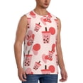 thumbnail image 2 of Daiia Milk Tea Printed Men's Tank Tops,Casual Soft Sleeveless Gym Muscle Shirts Bodybuilding Tee-XX-Large, 2 of 8