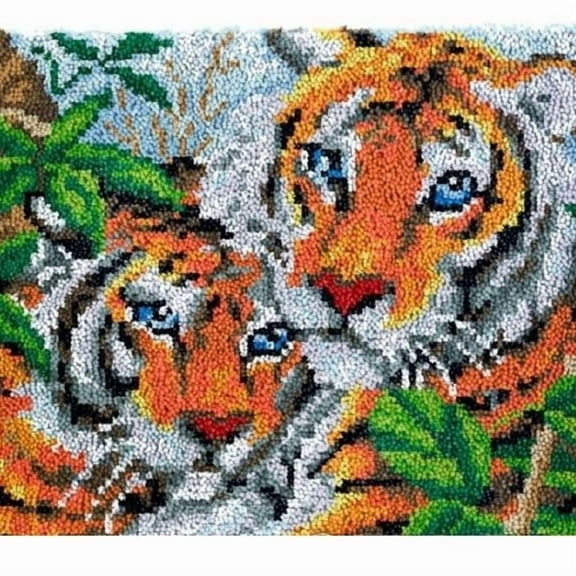 Rug Making Latch Hooking Kit | Tigers (85x58cm)