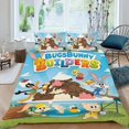 thumbnail image 2 of Constructores de Bugs Bunny Conjunto de sábanas temático, trío de piezas, cómodo y amigable con la piel, diseño único, regalo de decoración para el hogar para familiares, amigos y fans,173cm *218cm, 2 of 6