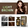 thumbnail image 4 of (6 pack) Herbishh Light Brown PPD-Free Shampoo for Gray Hair, Travel-friendly Hair Dye Shampoo 3 in 1, 100% Gray Coverage, Permanent Hair Color for Men & Women, Ammonia-free, 30 ml, 4 of 6