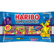 HARIBO Happy House Mix Halloween Assorted Fruit Flavor and Shapes Gummy Candy, 32oz Bag, 80ct Mini Gummy Pouches