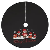 Merry Christmas Woodland Animals 48" Christmas Tree Skirt, Xmas Decor