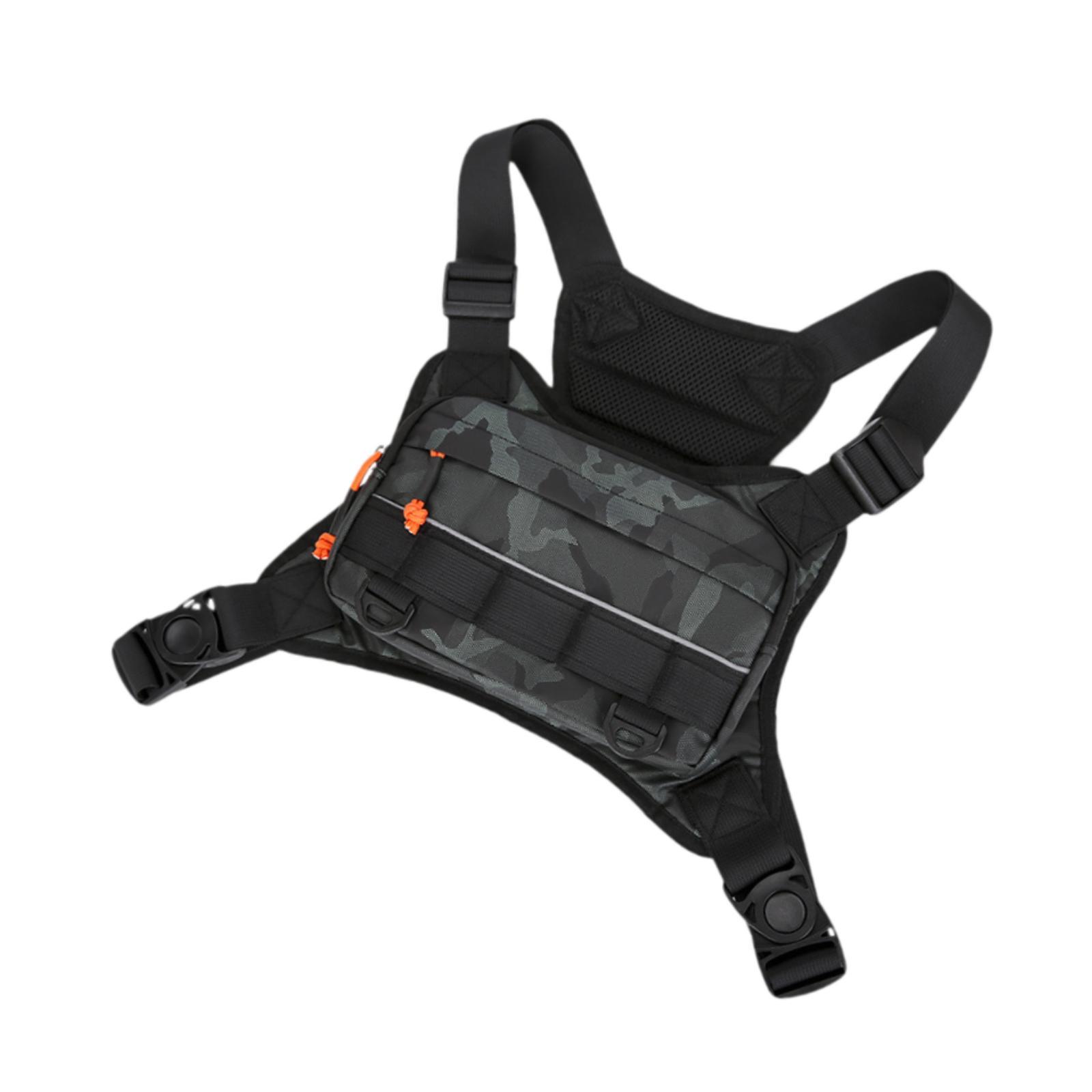 Sharprepublic Chest Bag for Men with Extra Storage Running Vest for Travel Sports Workouts green
