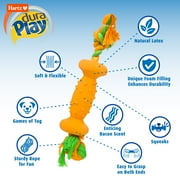 Hartz Dura Play Tug of Fun Dumbbell Bacon Scented Dog Toy, Nylon, 1ct