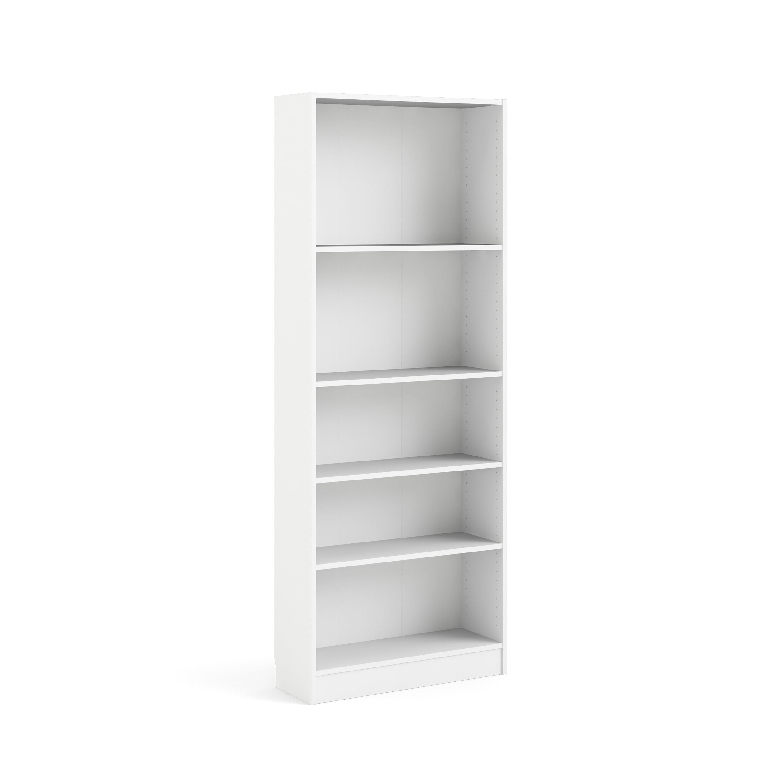 Tvilum Element Adjustable 5 Shelf Bookcase, Storage Home Office Bookshelf for Adults, White