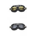 thumbnail image 1 of DYNWAVECA 2 Pieces Motorcycle Goggles Retro Anti Scratch Steampunk Motocross Goggle Outdoor Eyewear Fit for Half Helmet Touring Riding Bike Racer Gray and Yellow, 1 of 10