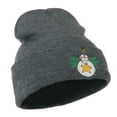 thumbnail image 5 of Snowman Christmas Ornament Embroidered Beanie - Grey OSFM, 5 of 5
