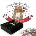 thumbnail image 3 of Ambesonne Valentines Day Jigsaw Puzzle, Bear and Violin, Heirloom-Quality Fun Activity for Family Durable Cardboard, 1000 pcs, Red Brown, 3 of 6