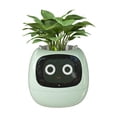 thumbnail image 2 of Flowerpots with Dish Ceramic, Smart Flowerpots with Artificial Intelligence Time Temperature Display and Numerous Expressive Animatio Ns Based on The Environment, Flower Pots, 2 of 9