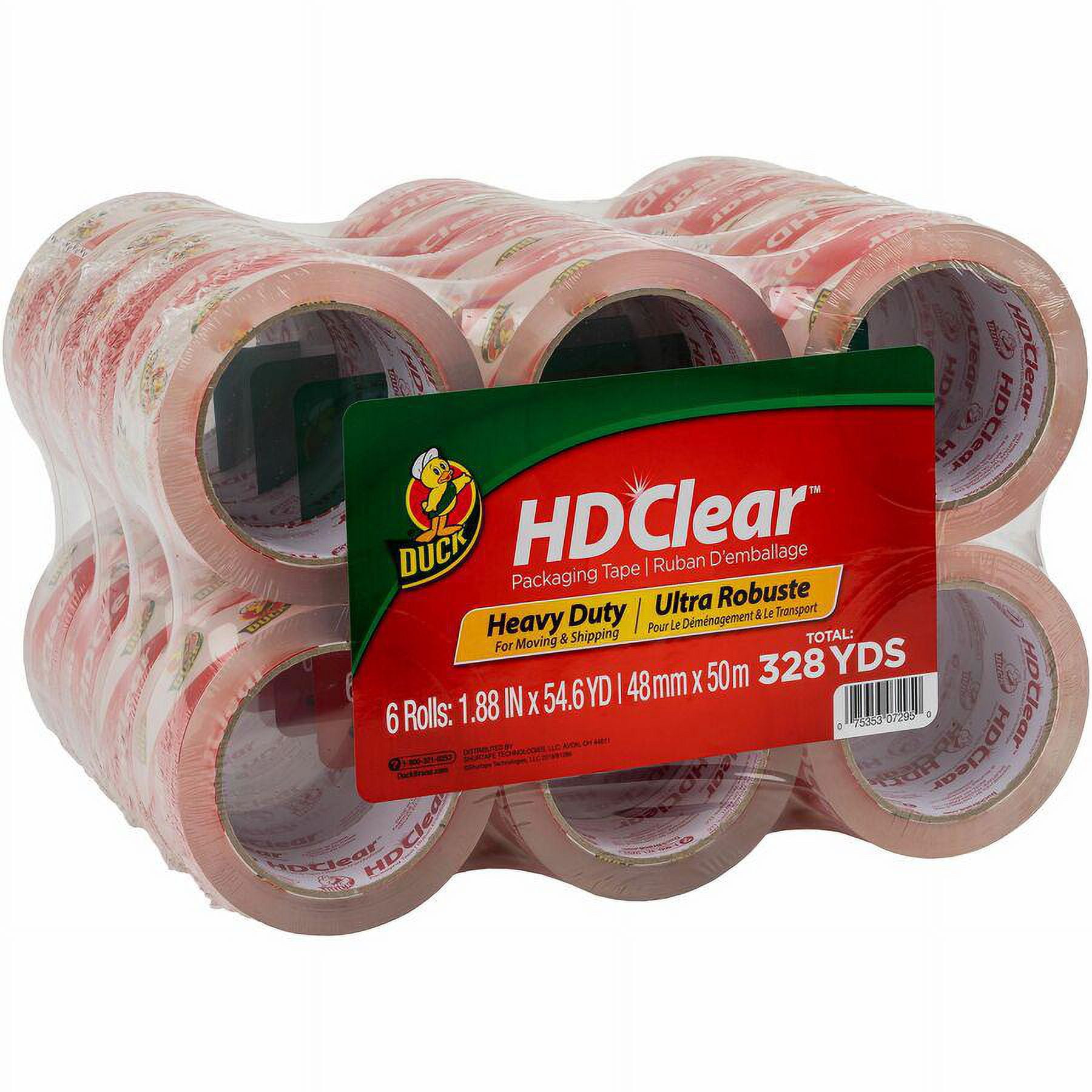 Duck Tape Heavy Duty Packaging Tape - 50mm x 25m - Clear - Single